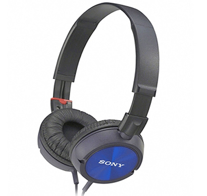 sony mdr-zx300 pbqe sound monitoring over ear headphone (blue)